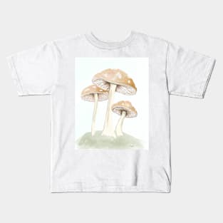 Watercolor Mushroom Trio Kids T-Shirt